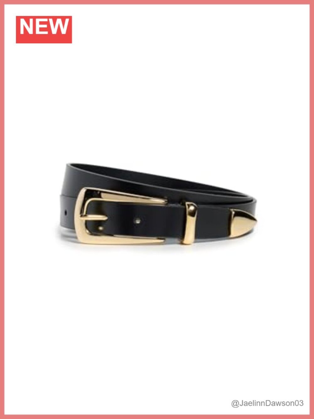 Women's Statement Belt Polished Metal Buckle Adjustable 1in